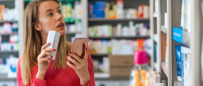 woman shopping at drugstore